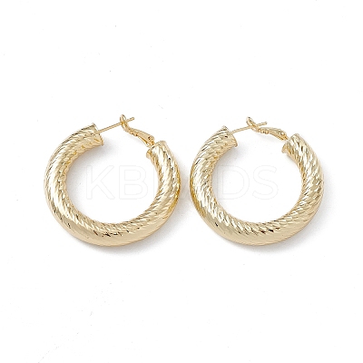 Long-Lasting Plated Brass Hoop Earrings for Women EJEW-A088-07G-1