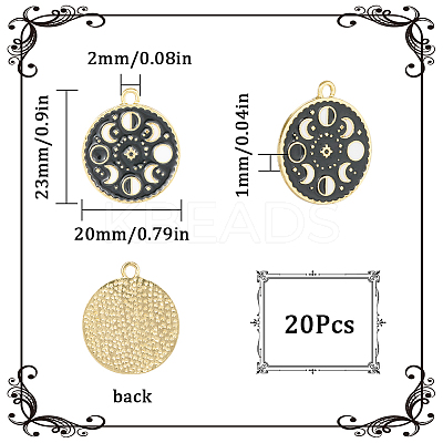 Alloy Enamel Pendants ENAM-SC0004-03-1