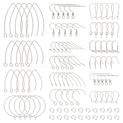 304 Stainless Steel & 316 Surgical Stainless Steel Earring Hooks & Earring Hooks & Jump Rings STAS-UN0002-89P-1