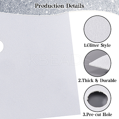 Square EVA Glitter Graduation Cap Topper Stickers DIY-WH20053-05B-1