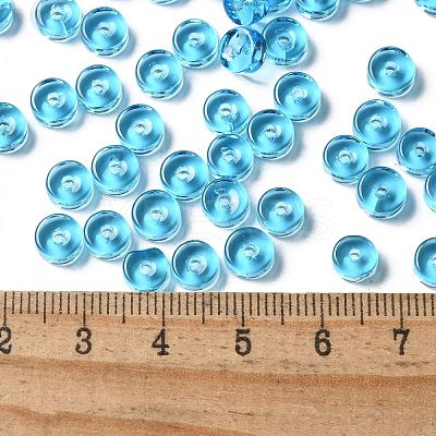 Transparent Colours Glass Seed Beads SEED-E001-T3x6mm-05-1