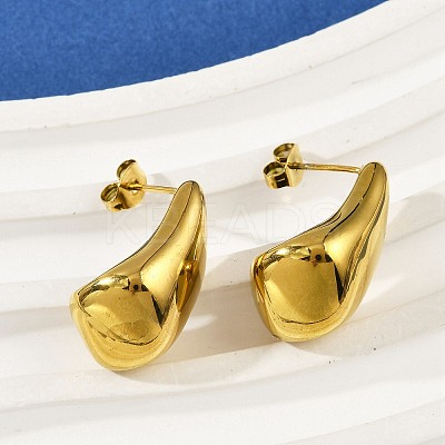 304 Stainless Steel Teardrop Stud Earrings for Women EJEW-S272-03G-1