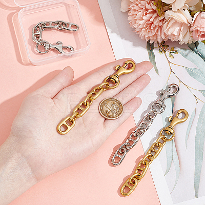 4Pcs 2 Colors Alloy Bag Extension Chains FIND-UN0003-16-1