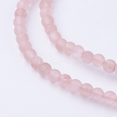 Watermelon Stone Glass Bead Strands G-G735-44F-4mm-1