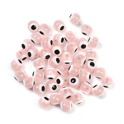 Luminous & Printed Opaque Acrylic Beads LACR-G050-01C-1