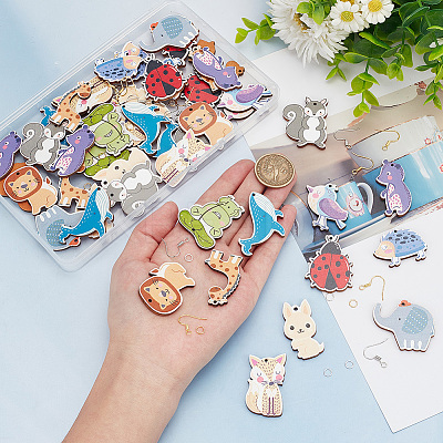DIY Animal Earring Making Kit DIY-AR0003-34-1