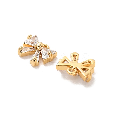 Brass Cubic Zirconia Charms X1-KK-D300-08G-1