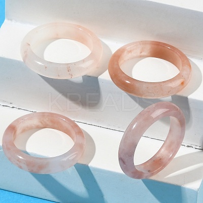 Natural Xinjiang Golden Silk Jade Finger Rings for Women RJEW-G360-01B-1