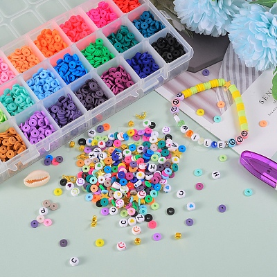 DIY Polymer Clay Beads Jewelry Set Making Kit DIY-SZ0005-89-1