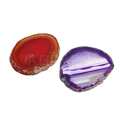 Dyed & Heated Natural Agate Slice Cabochons GG-CBAAF67-01-1