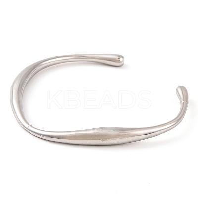 Non-Tarnish 304 Stainless Steel Open Cuff Bangles for Women LS-BJEW-G711-02P-1