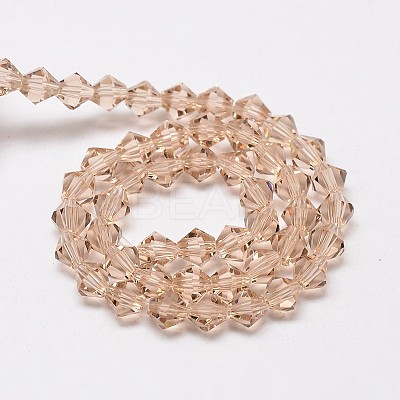 Imitate Austrian Crystal Bicone Glass Beads Strands X-GLAA-F029-4x4mm-12-1