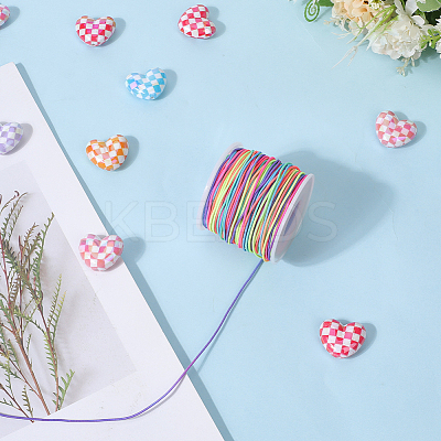 Segment Dyed Round Polyester Elastic Cord OCOR-WH20018-35A-1