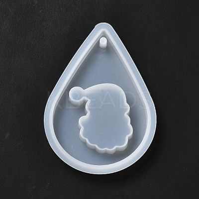 DIY Christmas Santa Claus Pendant Silicone Statue Molds DIY-G056-A04-1