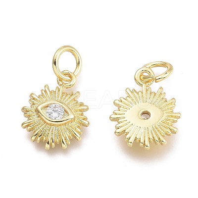 Brass Micro Pave Cubic Zirconia Pendants LS-KK-P187-16B-G-1