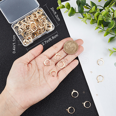100Pcs 304 Stainless Steel Leverback Earring Findings STAS-BBC0002-68-1