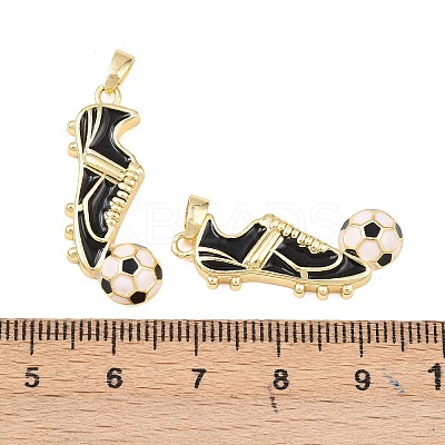 Brass Enamel Pendants KK-C248-09G-02-1
