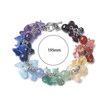 Chakra Gemstone Bracelets BJEW-JB02289-1