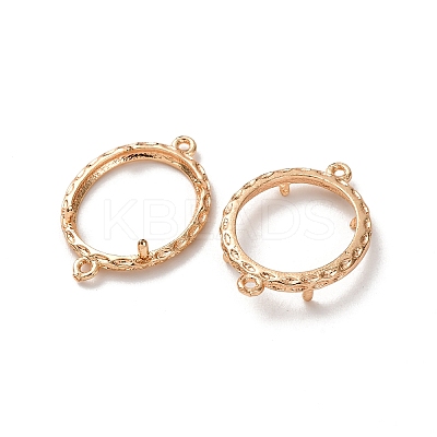 Oval Brass Connector Cabochon Settings KK-NH0007-06KCG-1