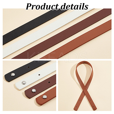 4 Sets 4 Colors PU Imitation Leather Bag Handles FIND-PH0017-28-1