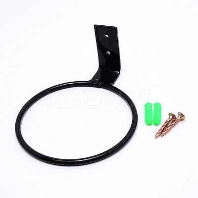 Metal Wall Mounted Bracket Planter Hook Flower Pot Ring For Indoors Balcony  Ring Holder Flower Planter LS-AJEW-WH0120-41B-1