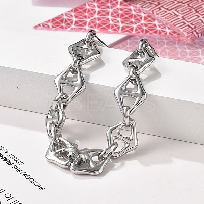 304 Stainless Steel Mariner Link Chain Bracelets for Women BJEW-F488-02P-1