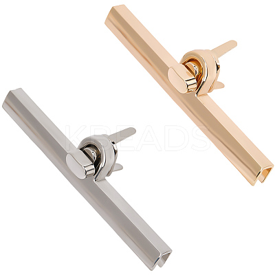 4Pcs 2 Colors Zinc Alloy Twist Bag Lock Purse Catch Clasps PURS-CP0001-04-1