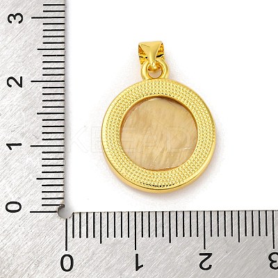 Natural Yellow Shell Carved Cameo Lady Pendants KK-D537-01G-01-1