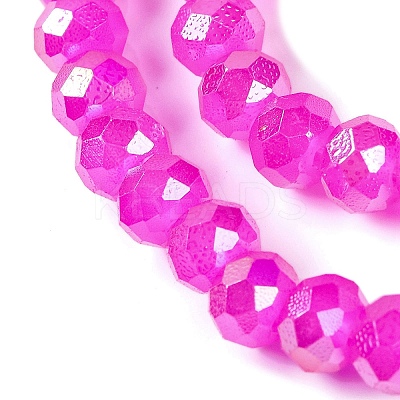 Baking Electroplate Glass Beads Strands X-DGLA-A039-J10mm-B24-1