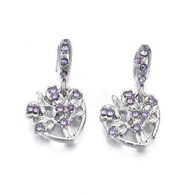 Rack Plating Alloy European Dangle Charms MPDL-N039-220B-1