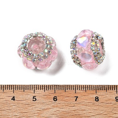Acrylic Rhinestone Rondelle Beads OACR-S048-02F-1