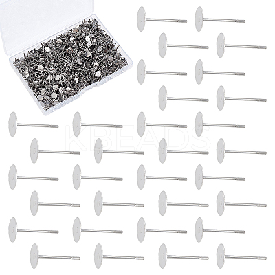1000Pcs Tarnish Resistant 304 Stainless Steel Stud Earring Settings STAS-ME0001-50A-1