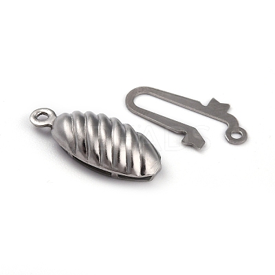 Non-Tarnish 304 Stainless Steel Box Clasps LS-STAS-H151-16P-1