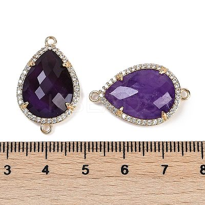 Natural Amethyst Faceted Teardrop Links G-B126-03G-09-1