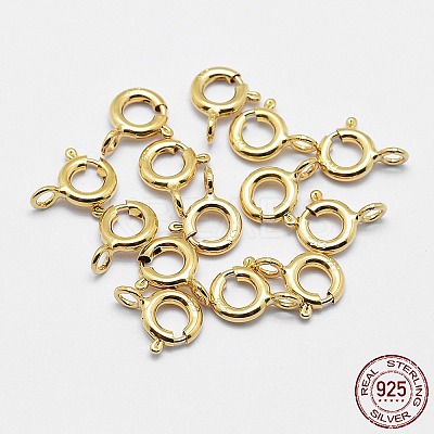 925 Sterling Silver Spring Ring Clasps STER-K167-076B-G-1