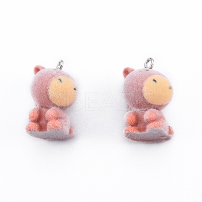 Opaque Resin Pendants RESI-T053-07-1