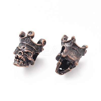 Tibetan Style Alloy Beads PALLOY-F257-04R-1