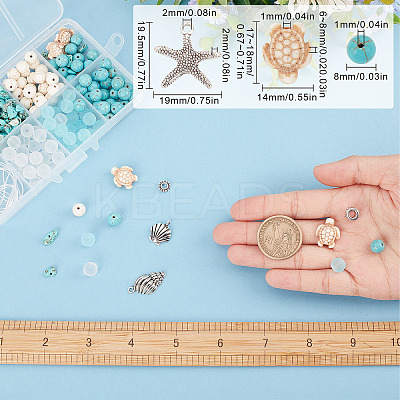 DIY Ocean Theme Bracelet Making Kit DIY-SC0020-87-1