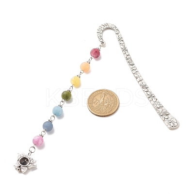 Tibetan Style Alloy Bookmarks AJEW-JK00182-01-1
