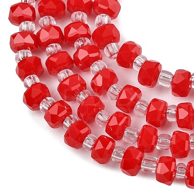 Opaque Glass Beads Strands GLAA-P076-01C-08-1