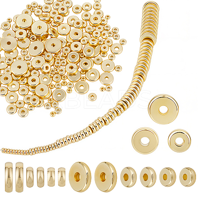 190Pcs 7 Styles Brass Beads KK-BBC0025-80-1