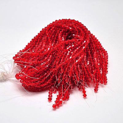 Imitate Austrian Crystal Bicone Glass Beads Strands GLAA-F029-5x5mm-14-1