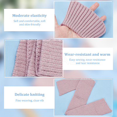 95% Cotton & 5% Spandex Fiber Ribbing Fabric for Cuffs OCOR-WH0082-148D-1