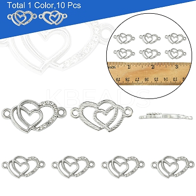 10Pcs Alloy Crystal Rhinestone Links/Connectors ALRI-FS0001-02P-1