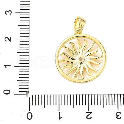 Brass Micro Pave Cubic Zirconia Pendants KK-F914-02B-G-1