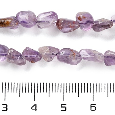Natural Purple Phantom Quartz Purple Lodolite Quartz Beads Strands G-P497-01C-32-1