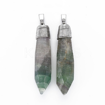 Natural Fluorite Big Pendants G-S359-283-1
