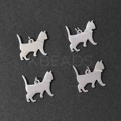 4Pcs 304 Stainless Steel Pendants STAS-FS0002-01B-1