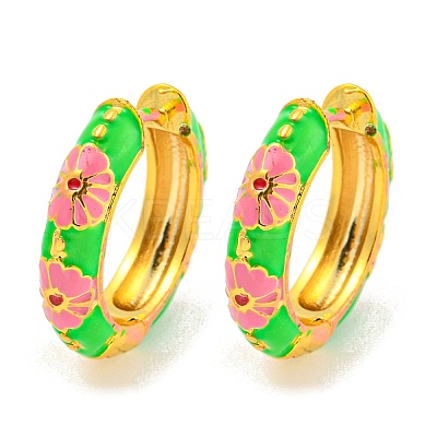 Rack Plating Brass Hoop Earrings EJEW-C102-43G-02-1