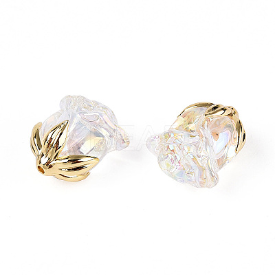 UV Plating Transparent Acrylic Beads MACR-C029-06B-01-1